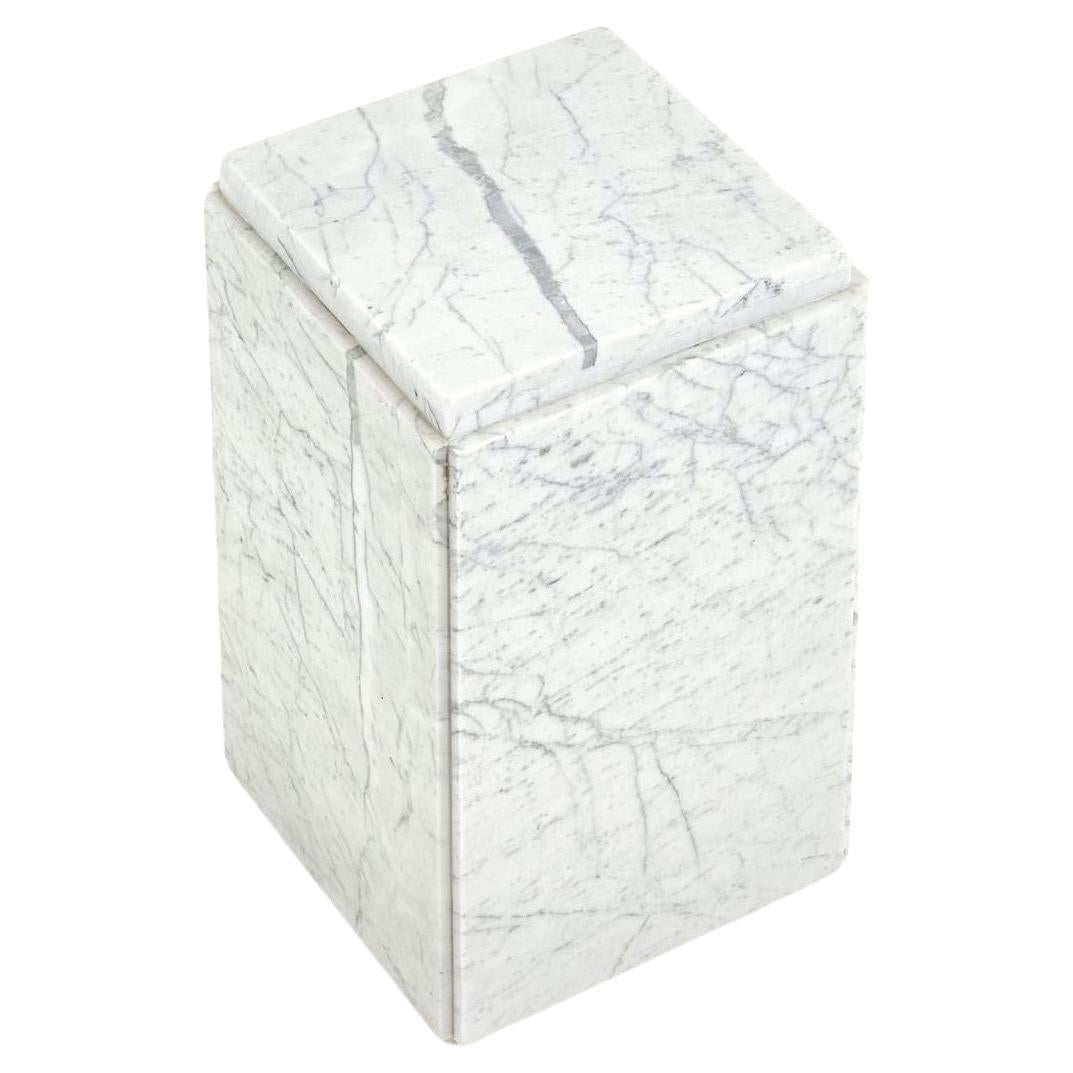 Italian Carrara Marble Pedestal, Italy 1970