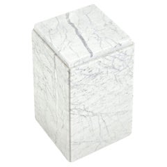 Italian Carrara Marble Pedestal, Italy 1970