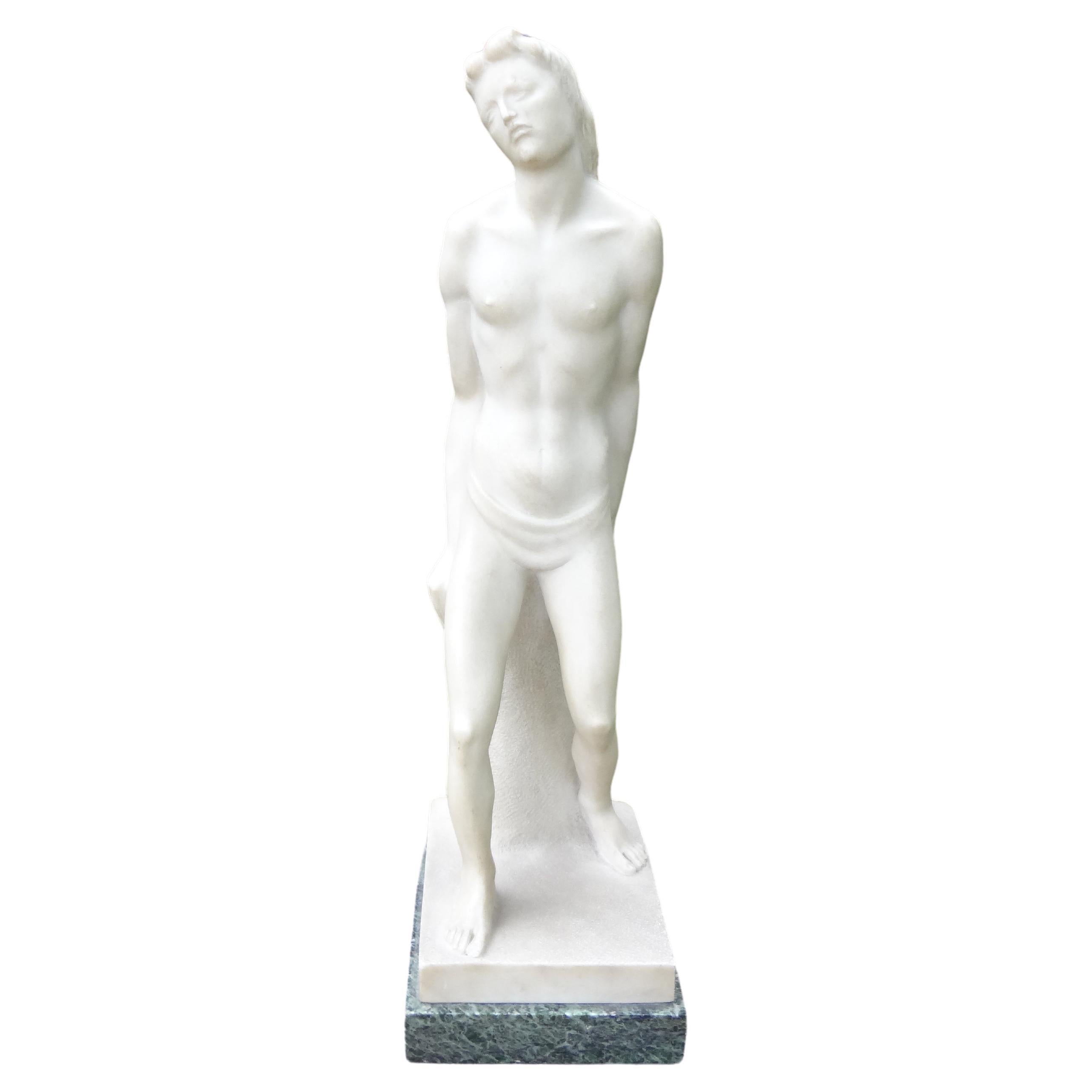 Scultura italiana in marmo di Carrara firmata Comana in vendita 5