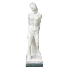 Italian Carrara Marble Sculpture Signed Comana