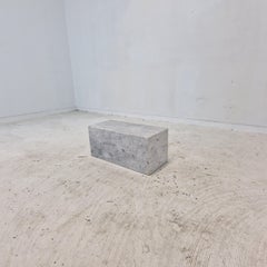 Italian Carrara Marble Side Table or Pedestal, 1980's