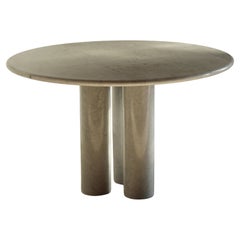 Italian Carrera Marble Dining Table After Mario Bellini, 1980s