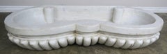 Italian Carrara Marble Scalloped Sink, circa 1900s