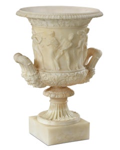 Italian Carved Alabaster Borghese Vase