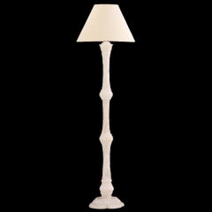 Italian Carved Alabaster Floor Lamp, C. 1930