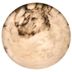 Italian Carved Alabaster Light Fixture