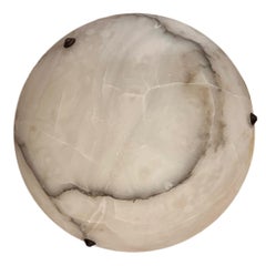 Italian Carved Alabaster Light Fixture