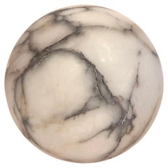 Italian Carved Alabaster Light Fixture