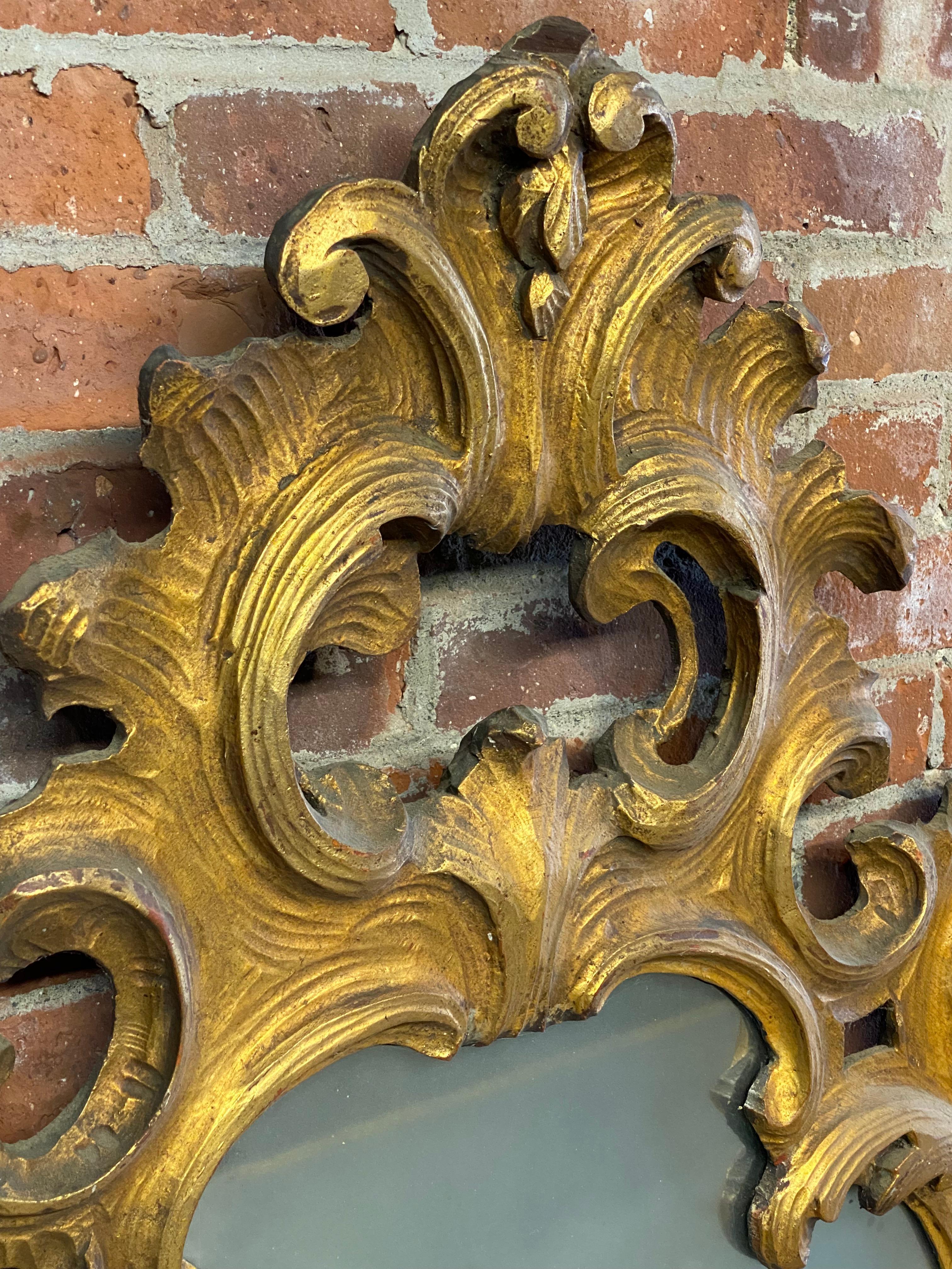 Italian Carved and Gilded Baroque Style Mirror 5