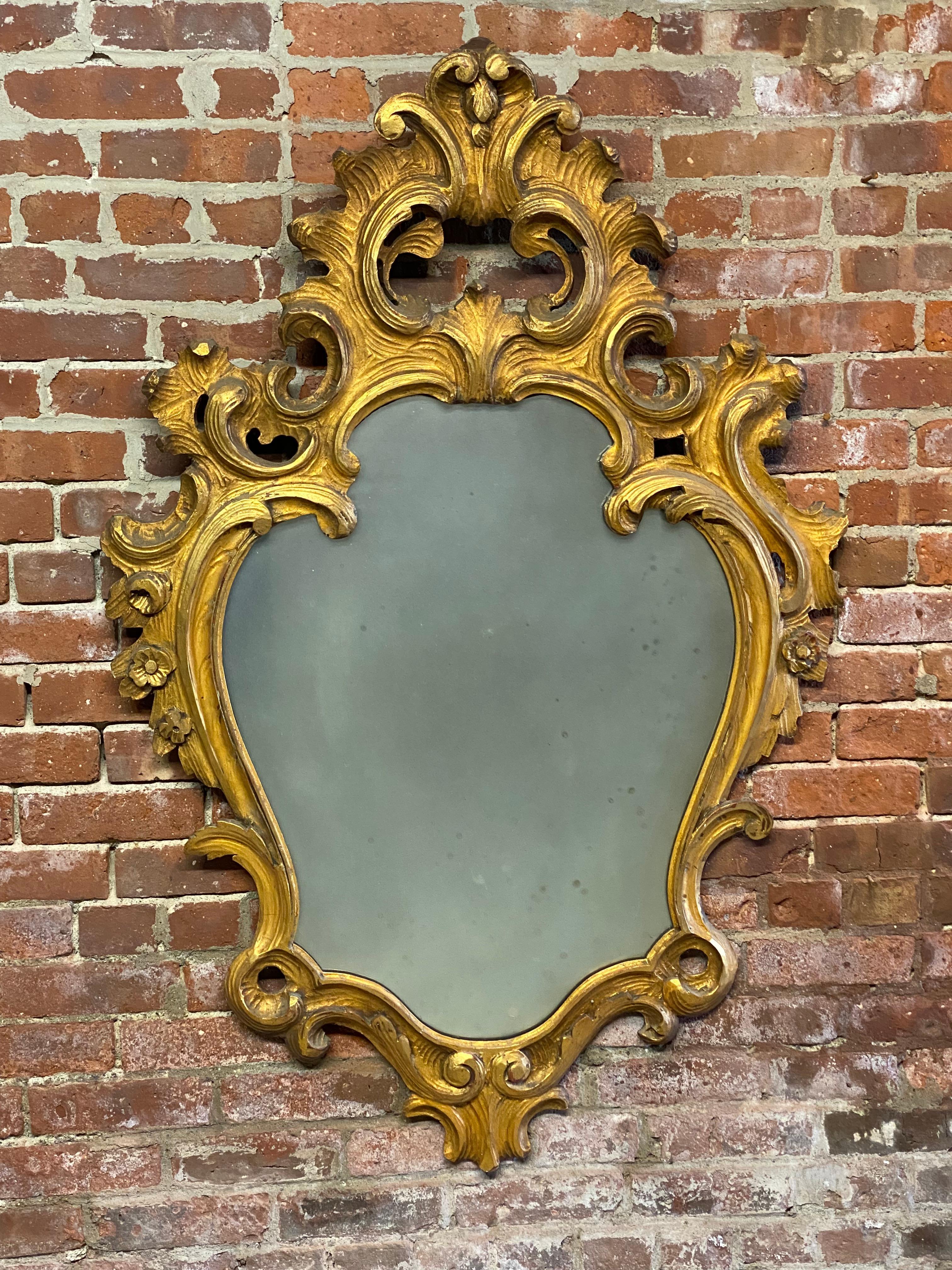 Italian Carved and Gilded Baroque Style Mirror 11