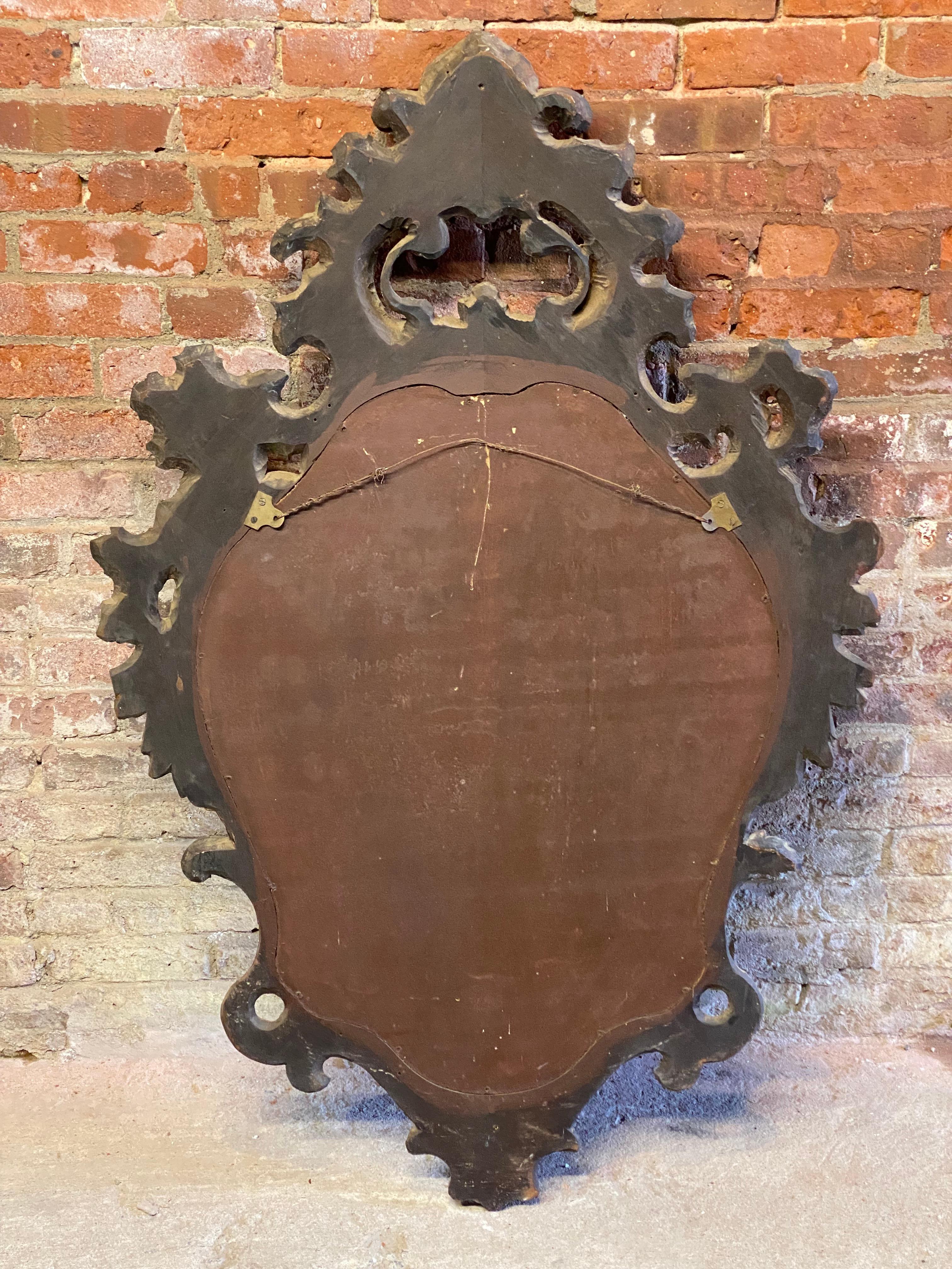 Mid-20th Century Italian Carved and Gilded Baroque Style Mirror