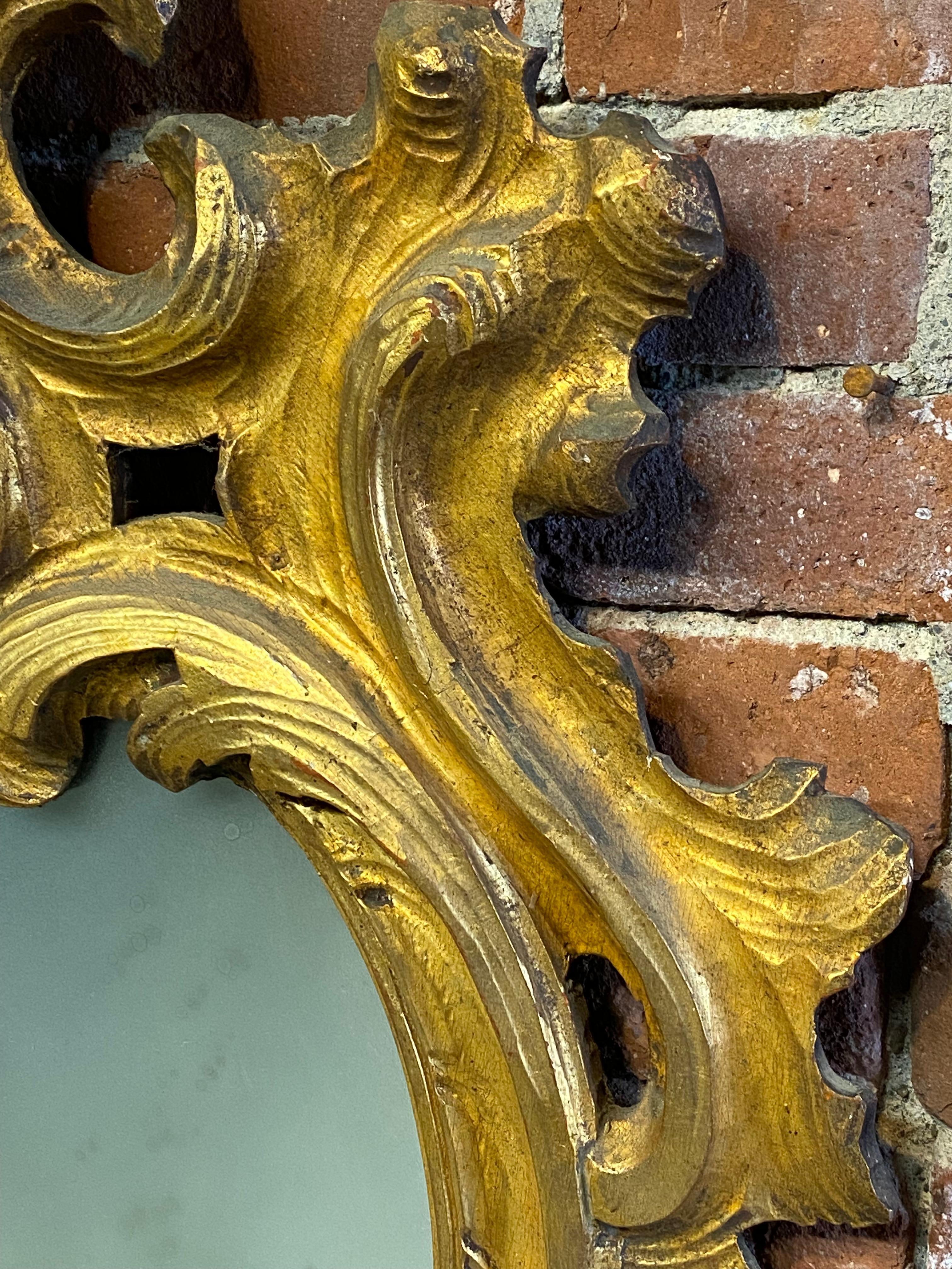 Italian Carved and Gilded Baroque Style Mirror 2