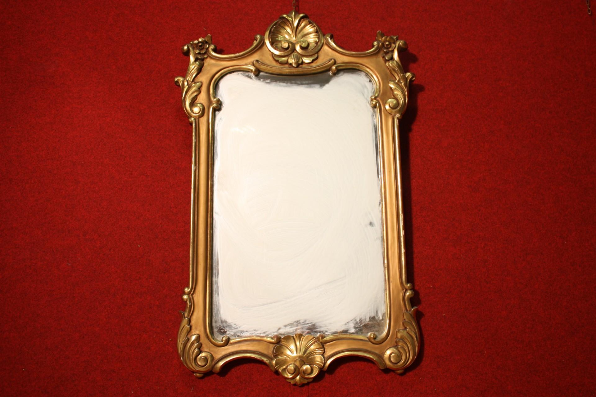 Italian Carved and Gilded Mirror, 20th Century For Sale 5