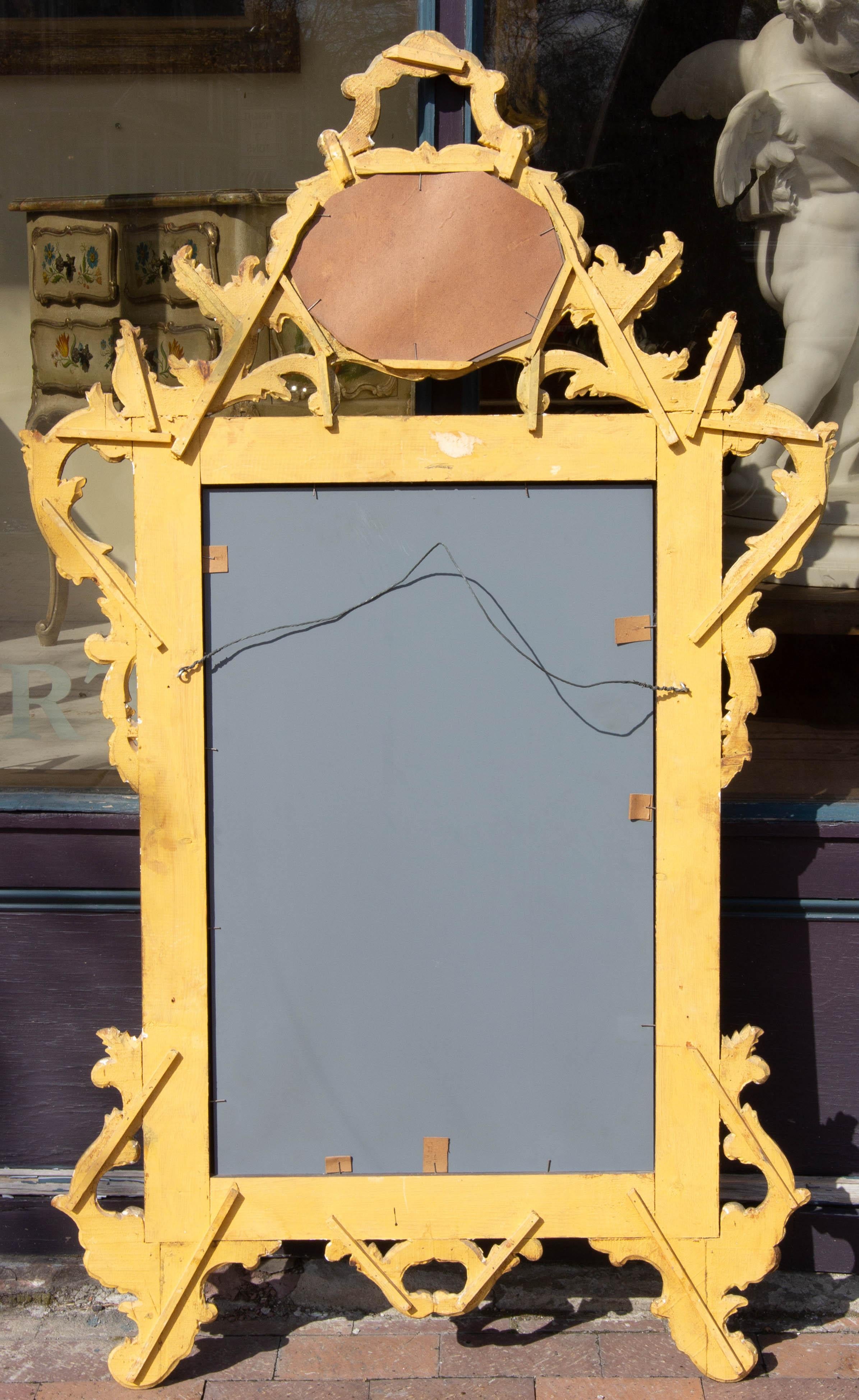 20th Century Italian Carved and Gilt Console Mirror
