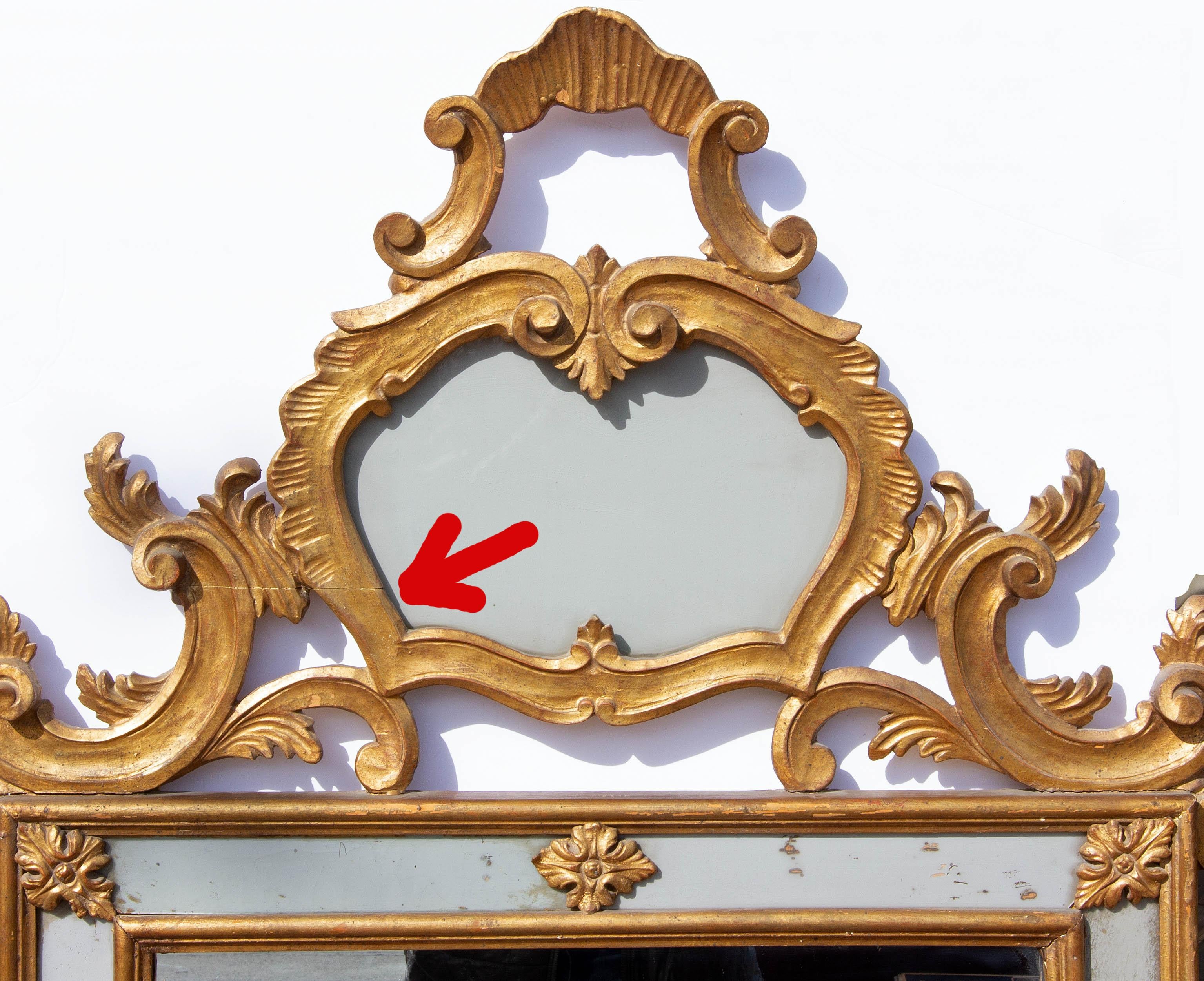 Italian Carved and Gilt Console Mirror 1