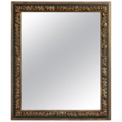 Italian Carved and Gilt Framed Mirror with Oak Leaves, circa 1860