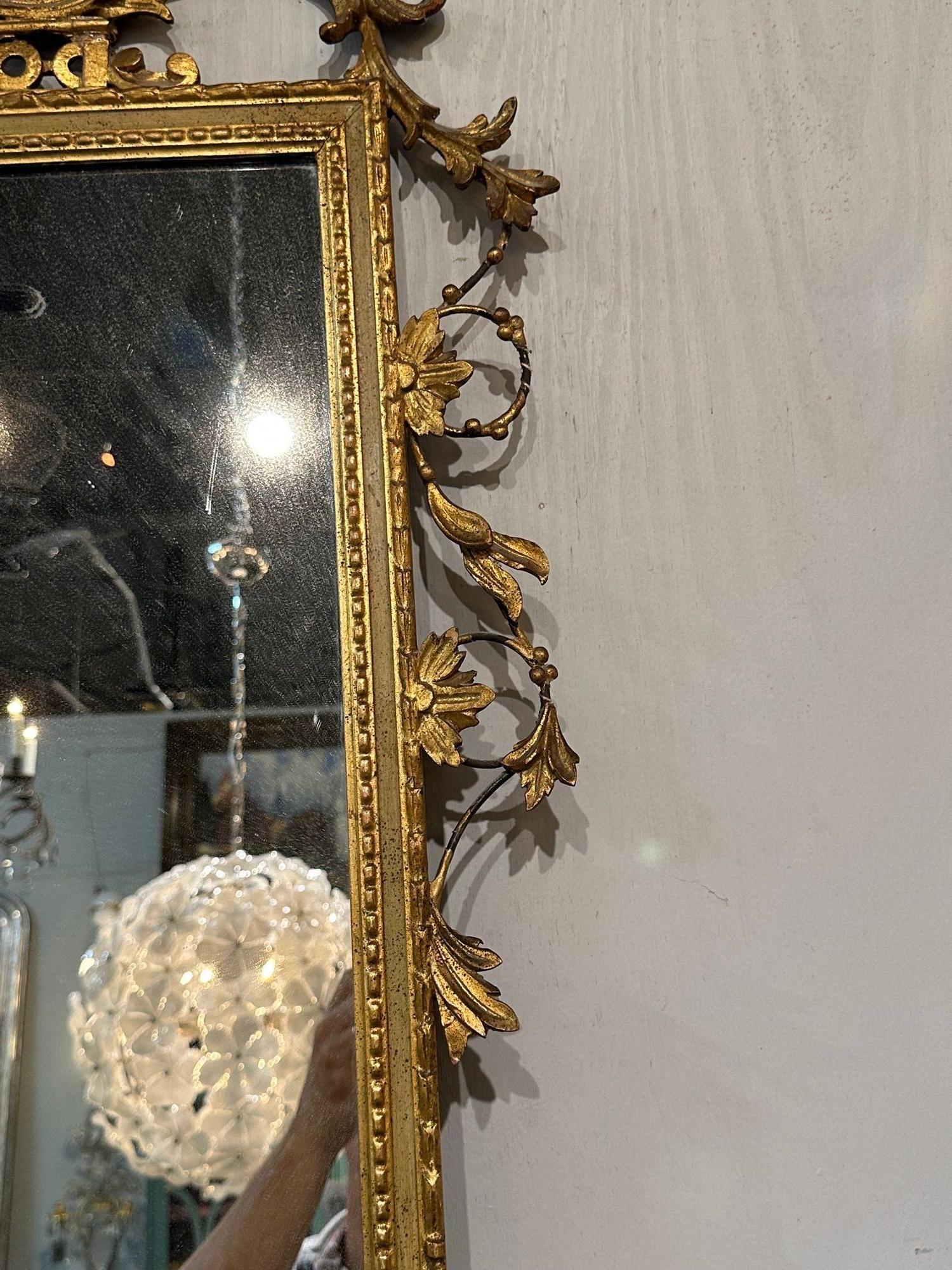 Italian Carved and Giltwood Neo-Classical Mirror 1