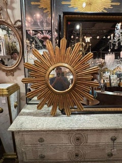 Italian Carved and Giltwood Sunburst Mirrors