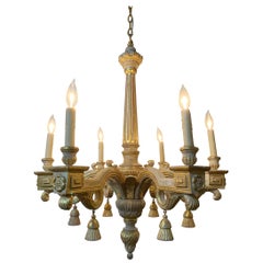 Italian Carved and Parcel Gilt Chandelier