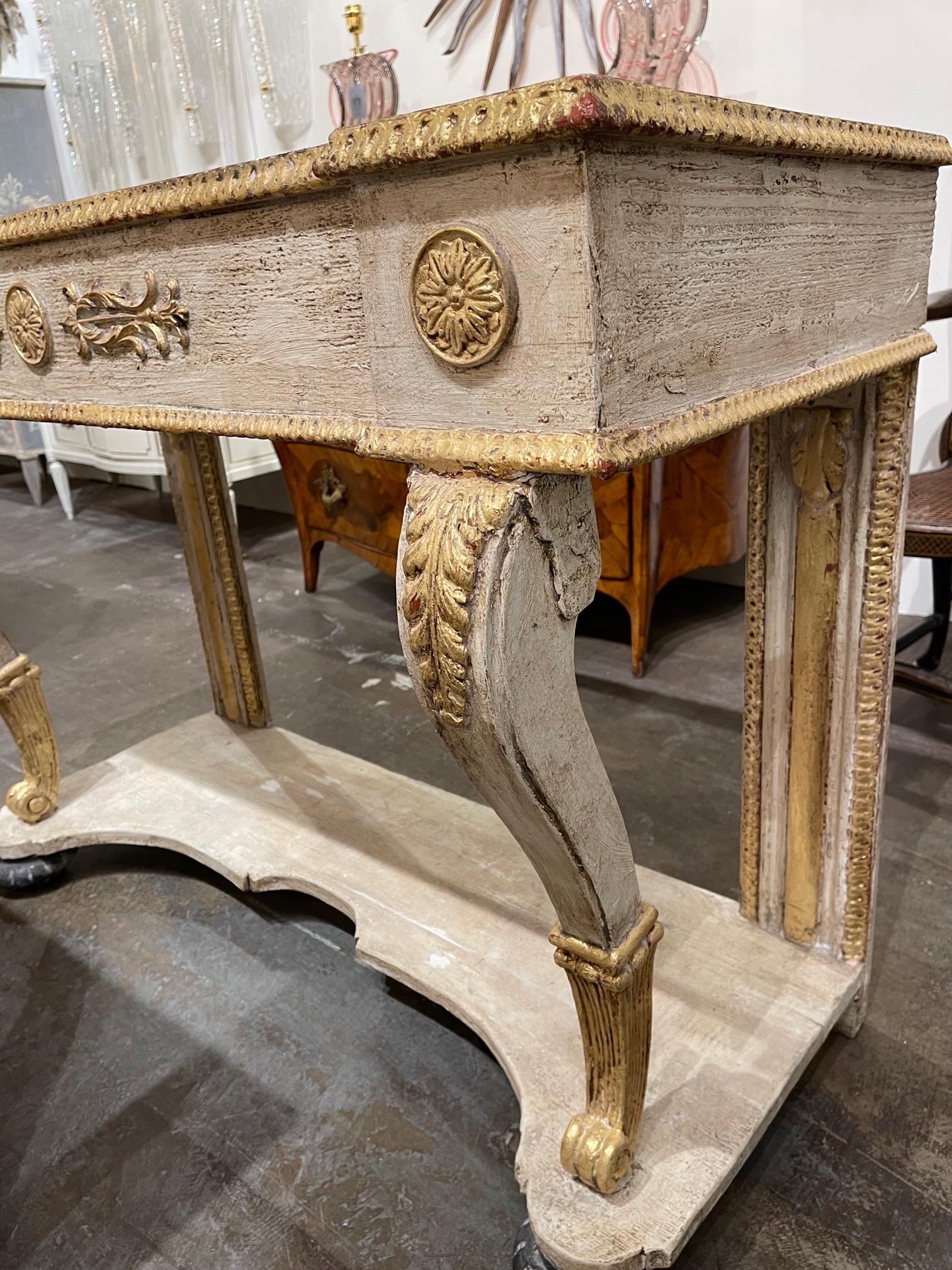 20th Century Italian Carved and Parcel-Gilt Consoles