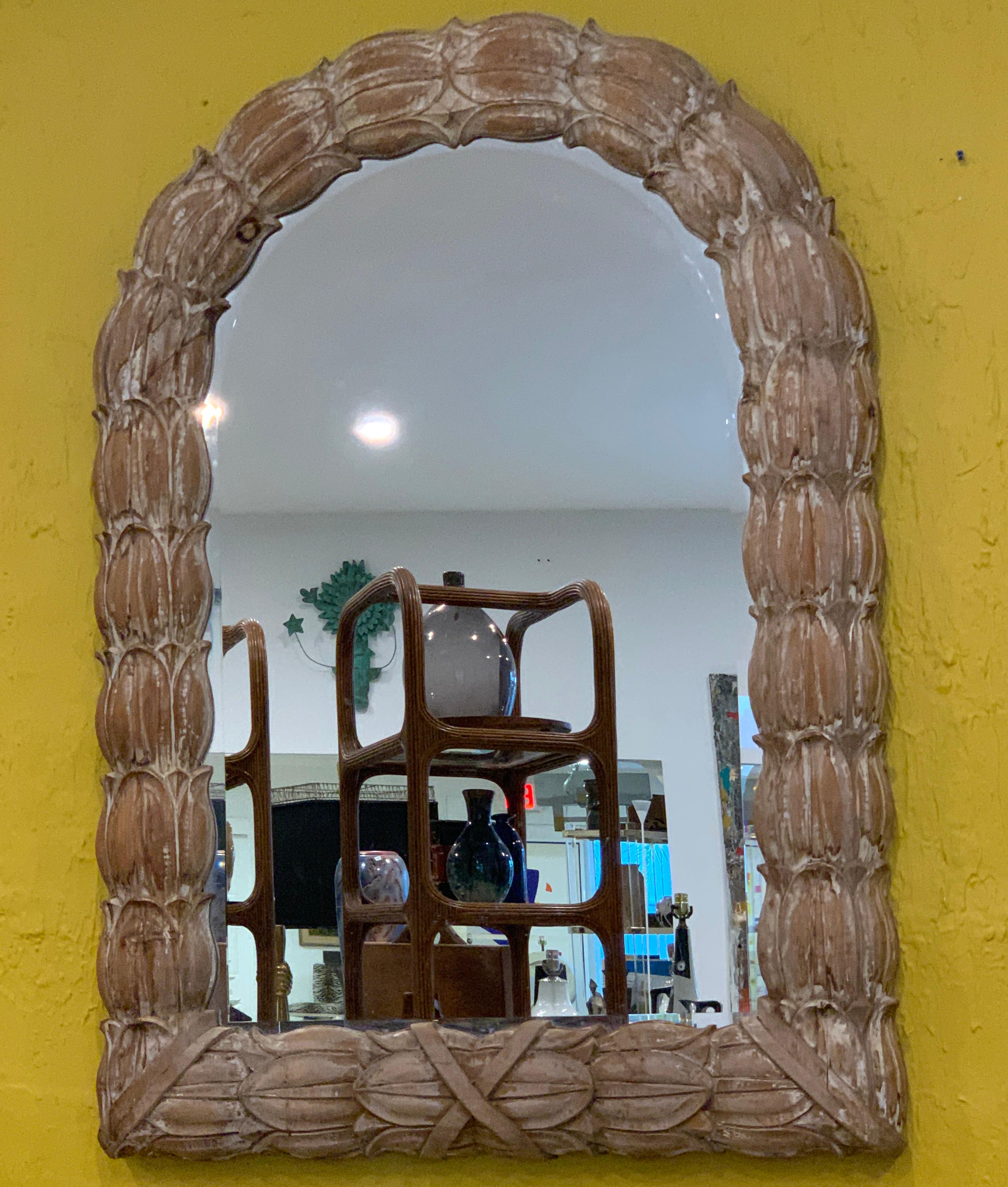 Italian Carved and Polychromed Neoclassical Mirror For Sale 5