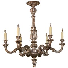 Italian Carved and Silver Gilt Chandelier