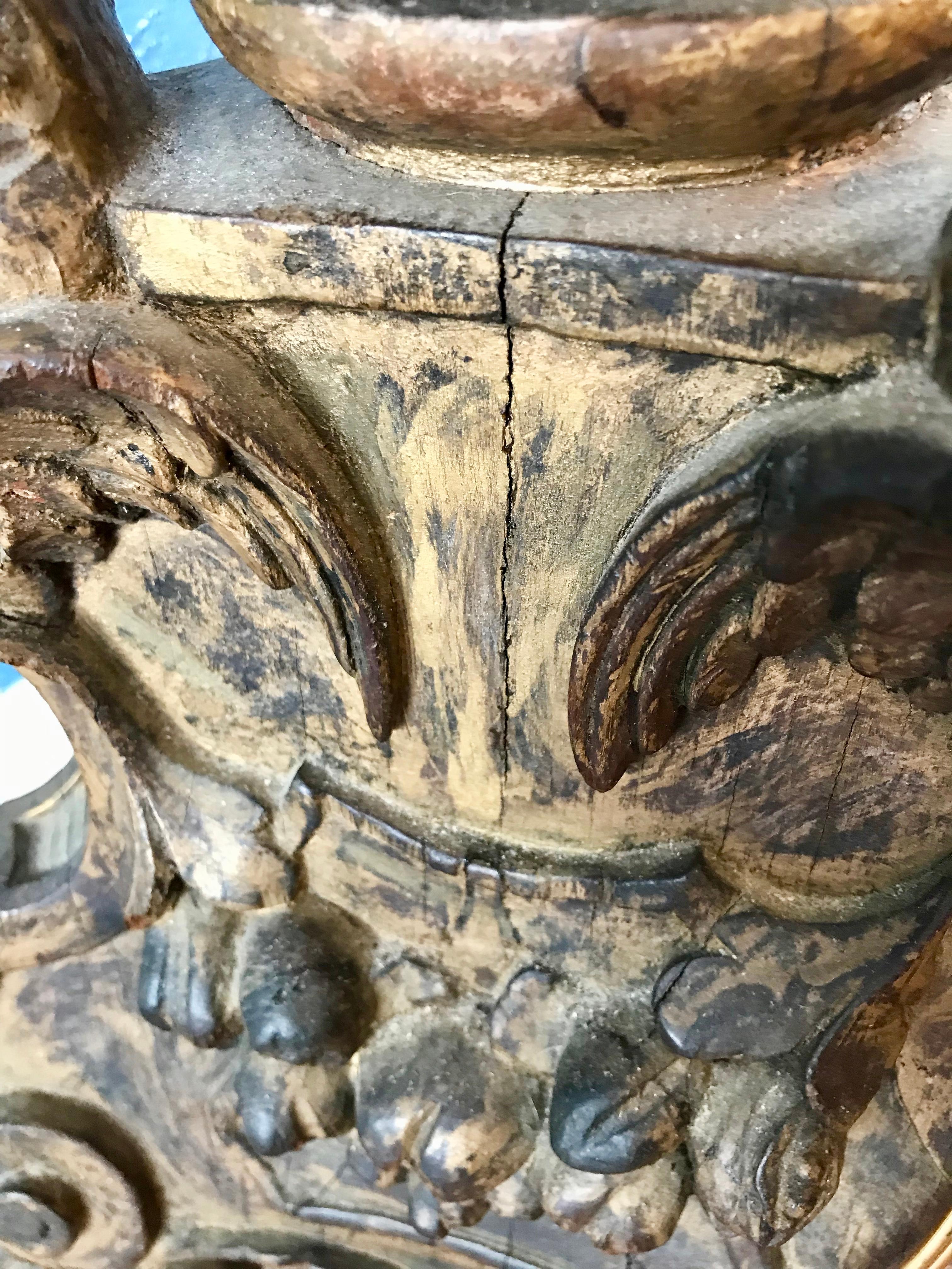 Italienische geschnitzte Barock Stehlampe 7