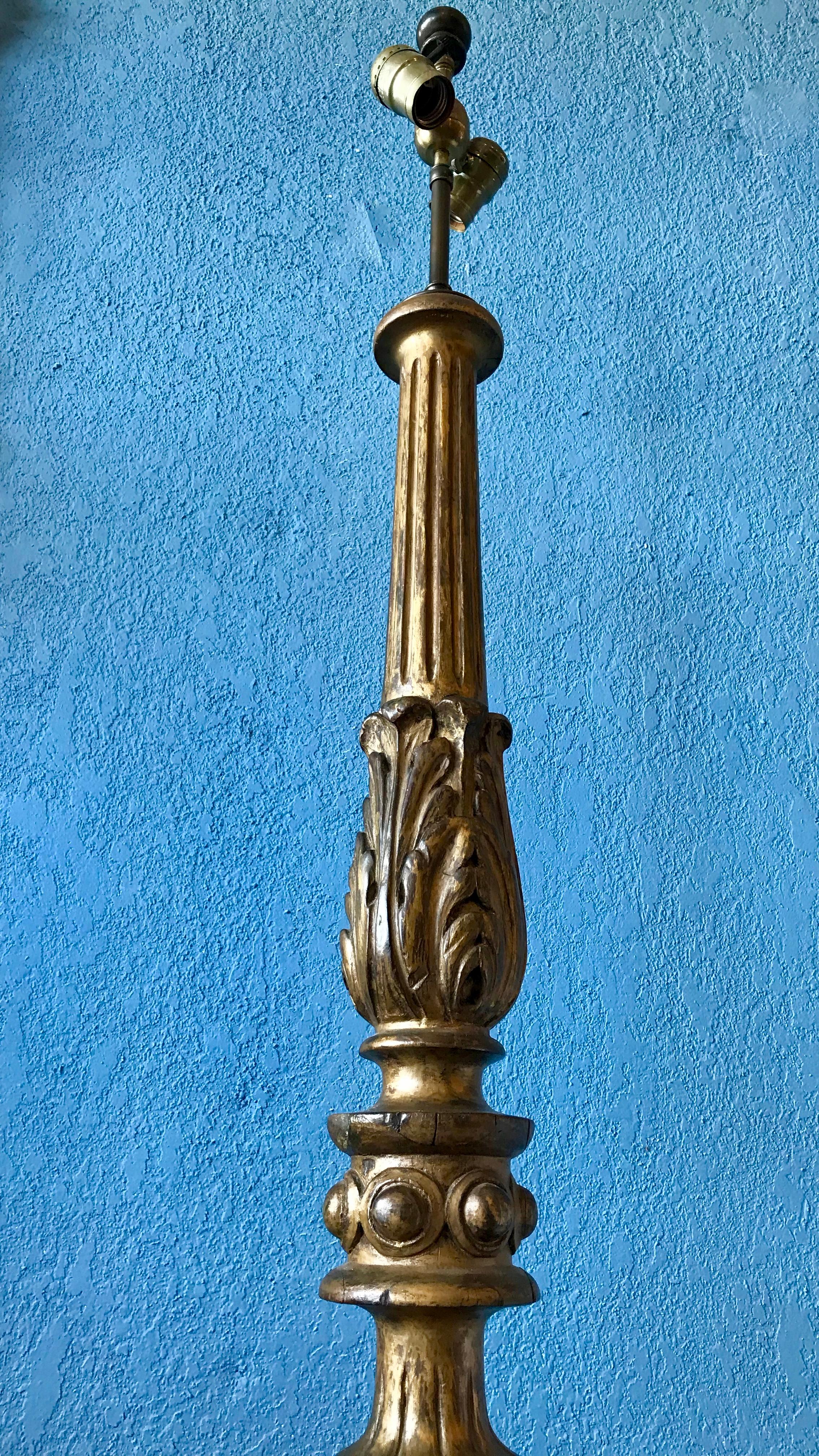 Italian Carved Baroque Floor Lamp 4