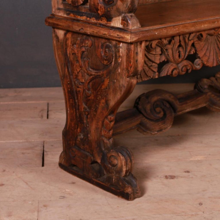 Italian Carved Bench at 1stDibs | italian benches