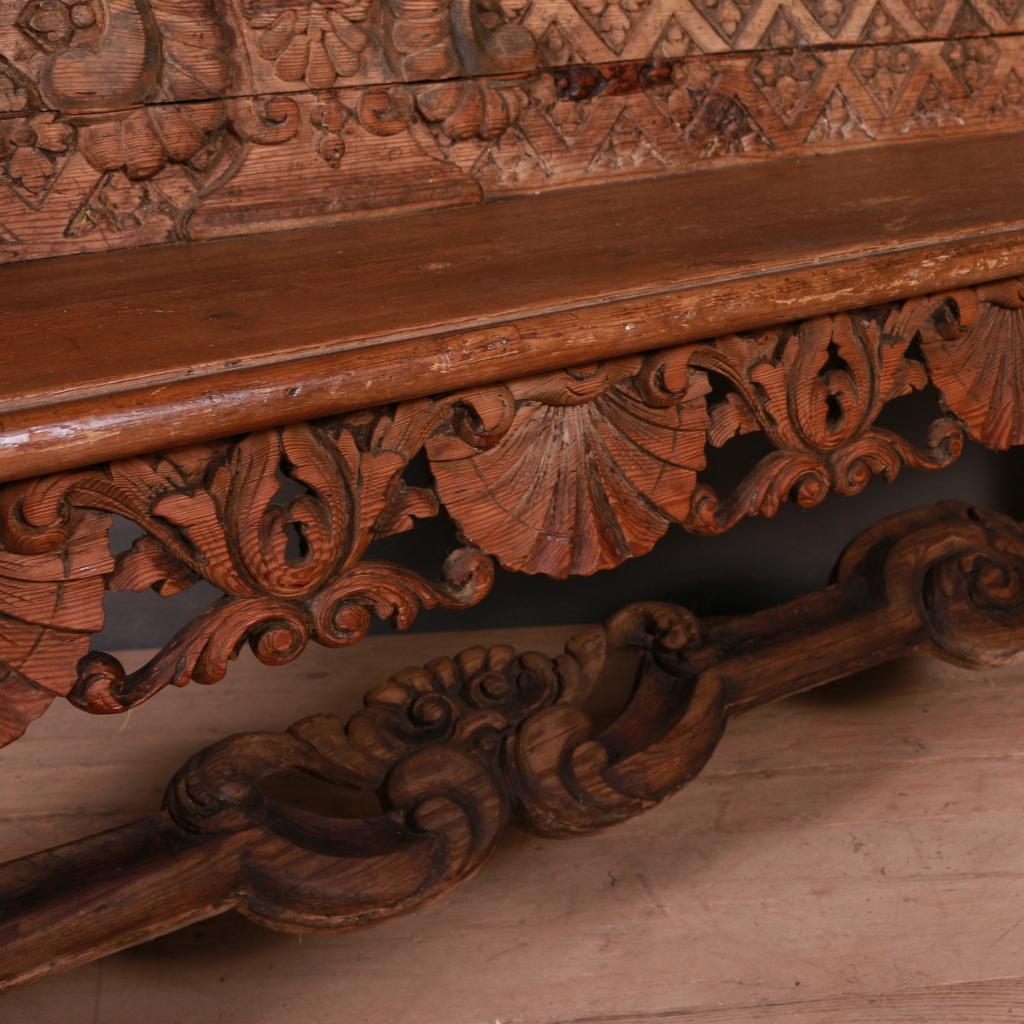 Italian Carved Bench 1