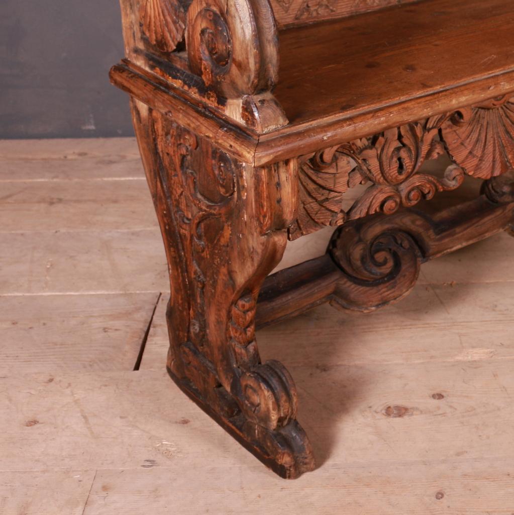 Italian Carved Bench 2
