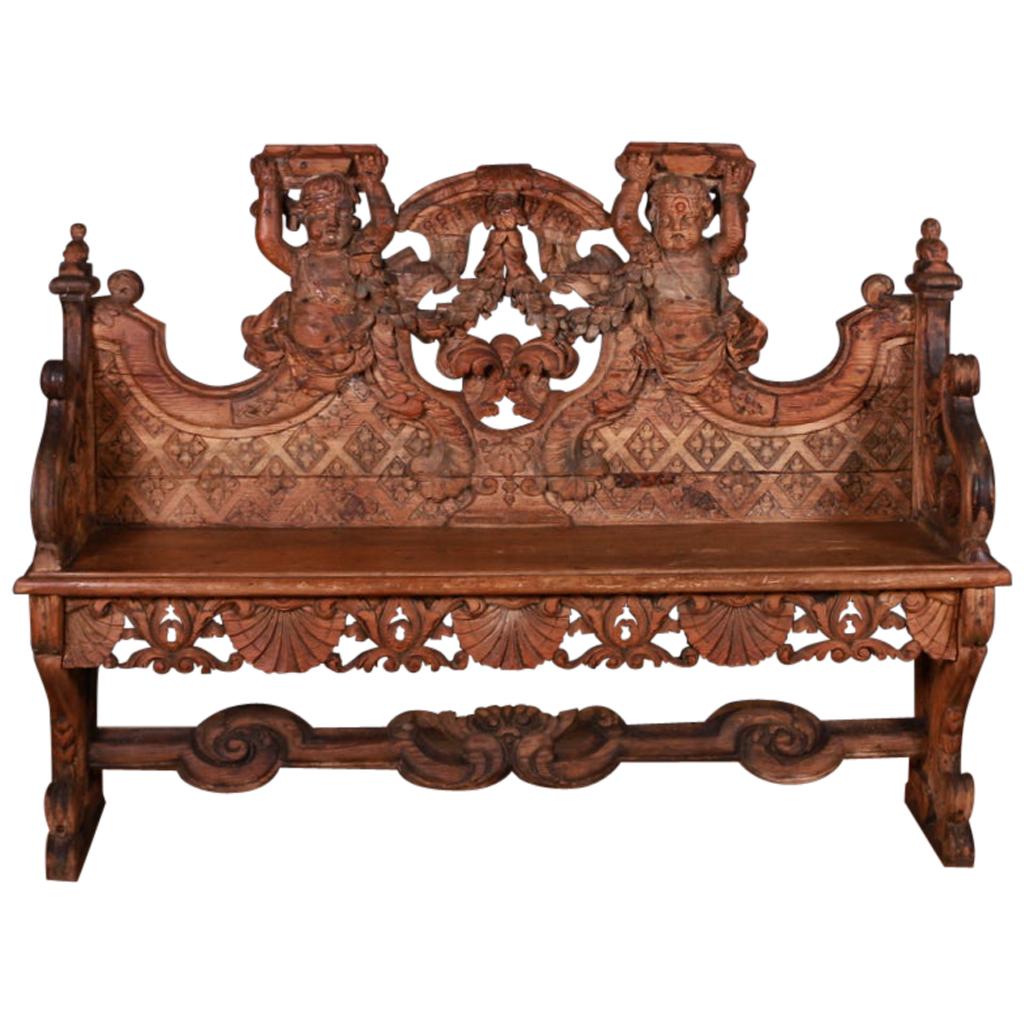 Italian at | italian 1stDibs Carved Bench benches