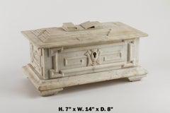 Italian Carved Carrara Marble Box
