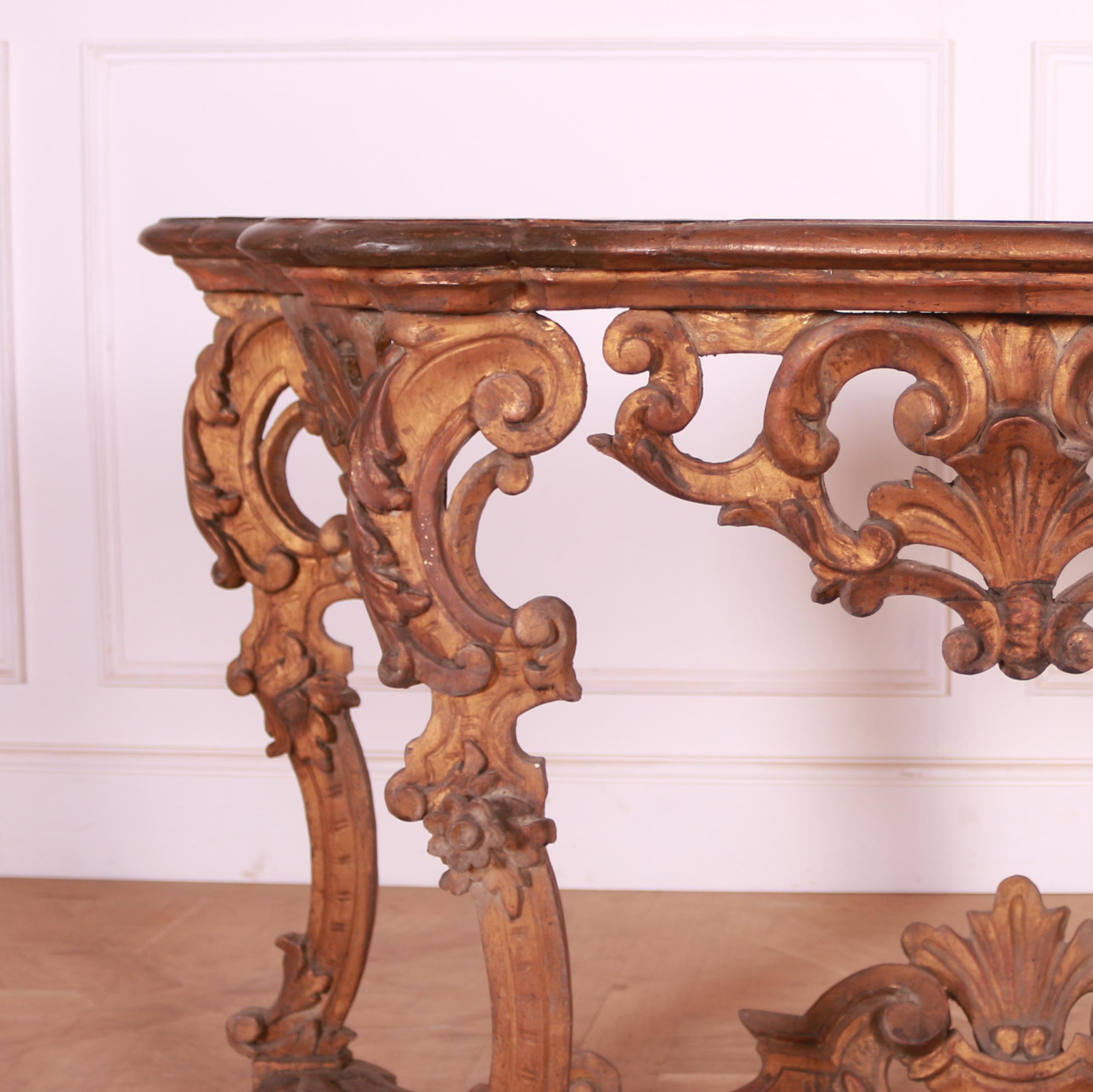 Fabulous 18th C Italian carved wood console table. Good faux marble painted top. 1790.


Dimensions
56.5 inches (144 cms) wide
21 inches (53 cms) deep
45 inches (114 cms) high.

    