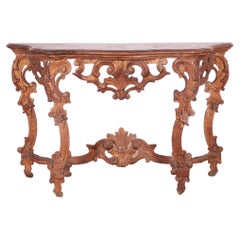 Italian Carved Console Table