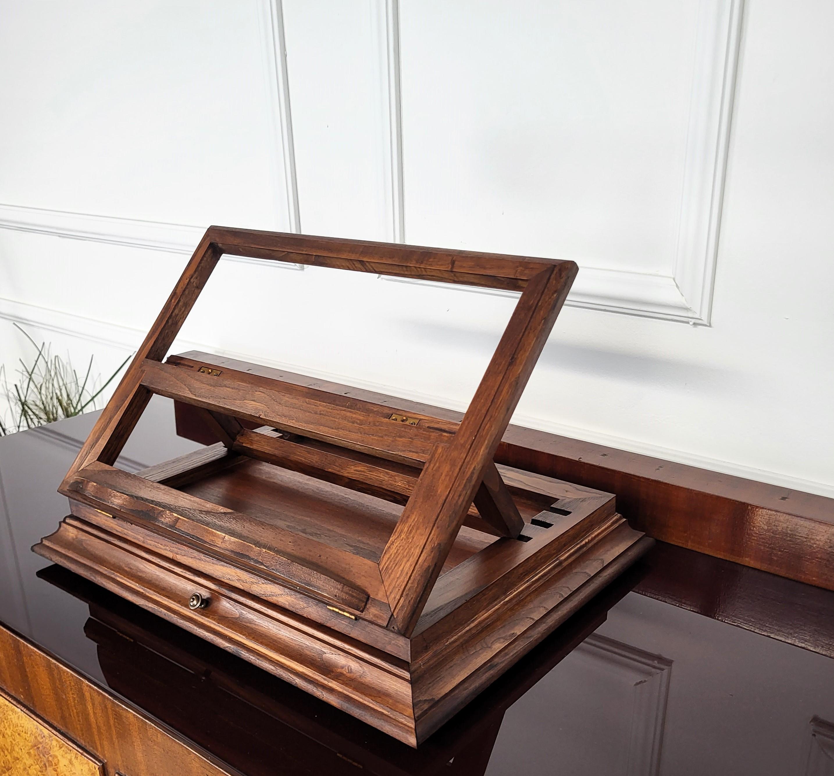 Wood Italian Carved Decorated Adjustable Book Stand Rest