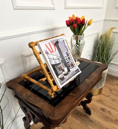 Italian Carved Decorated Adjustable Wooden Book Stand Rest