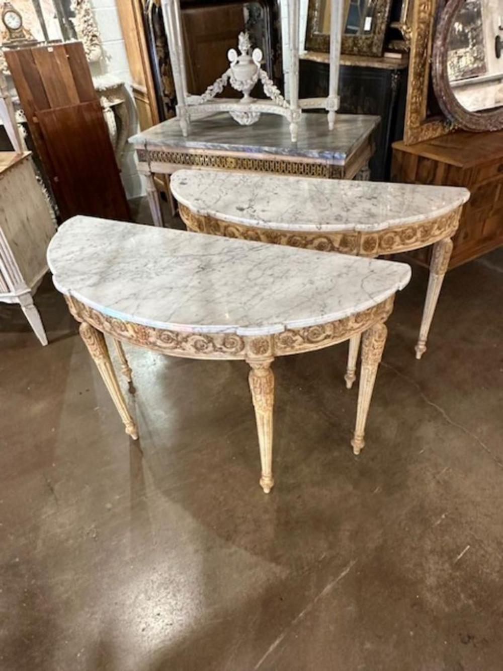 Consolas italianas talladas Demi-lune en Bueno estado para la venta en Dallas, TX