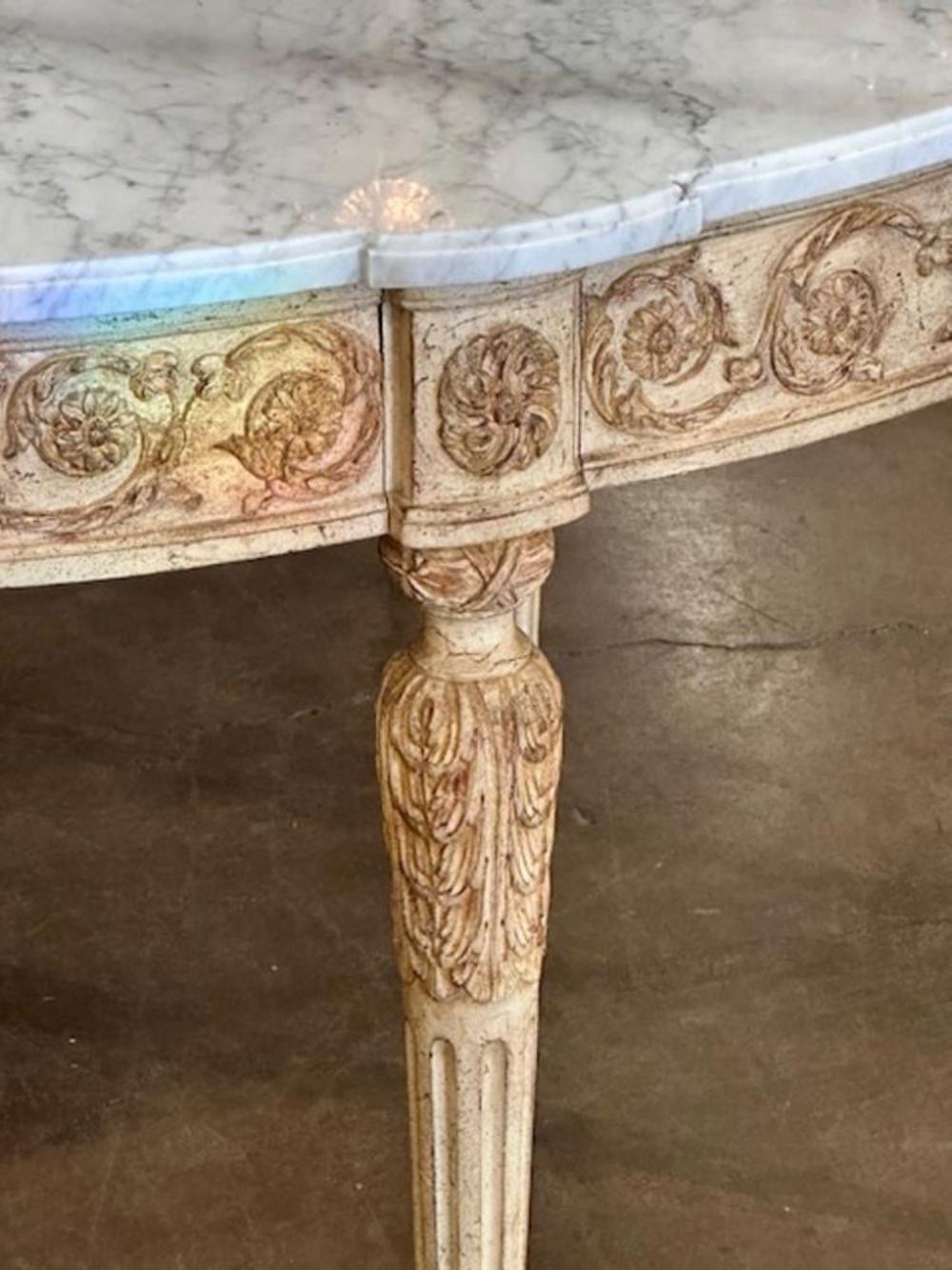 Consolas italianas talladas Demi-lune en venta 3