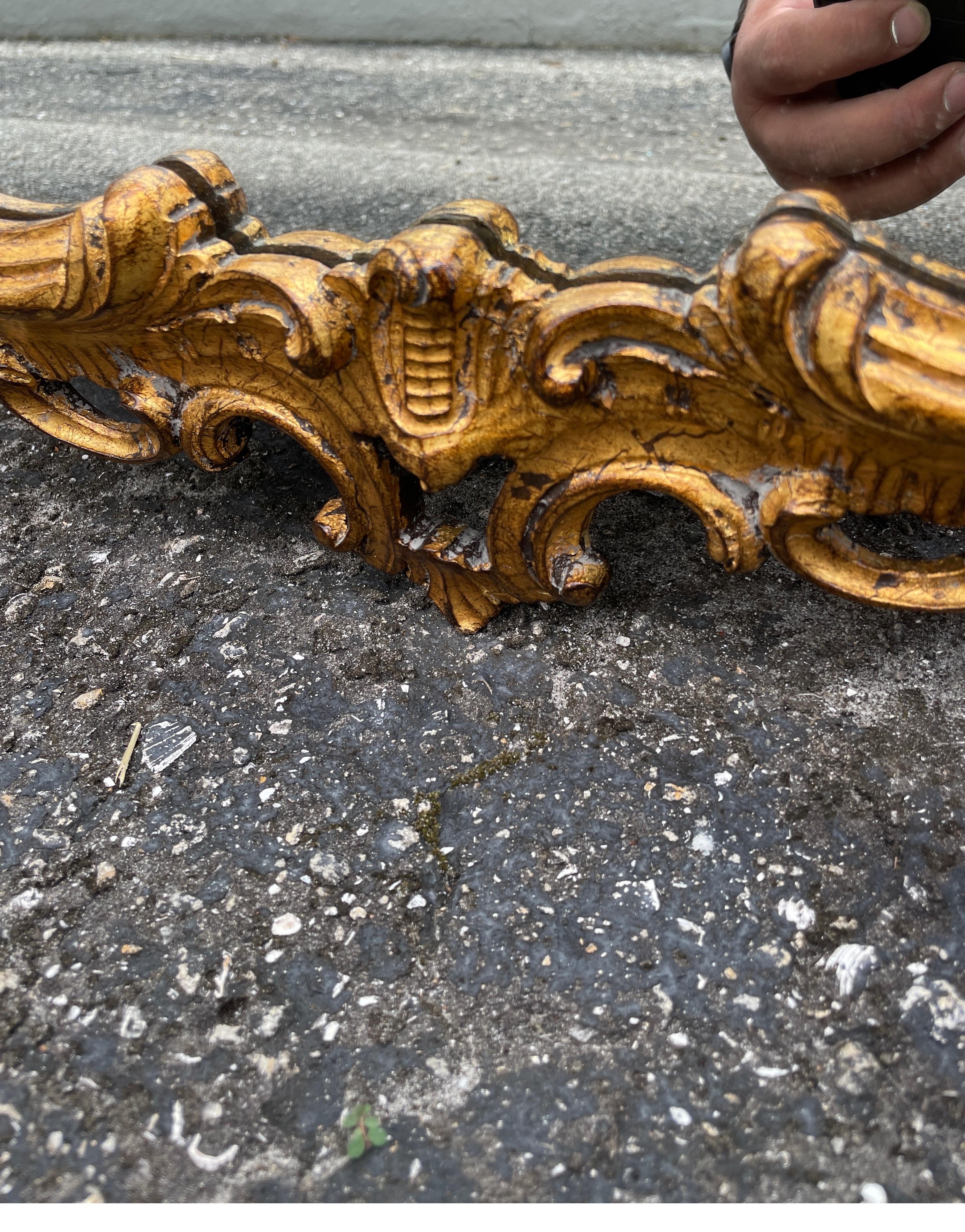 Italian Carved & Gilded Rococo Style Mirror 4