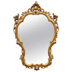 Italian Carved 
Gilded Rococo Style Mirror