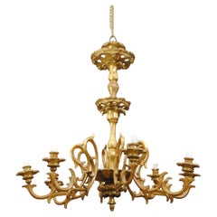 Italian Carved Giltwood Chandelier