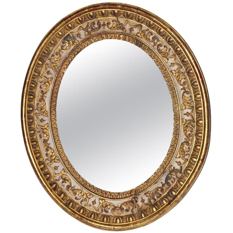  Italian Carved Giltwood Mirror
