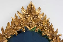 Italian Carved Giltwood Wall or Console Mirror by Florentia Midcentury