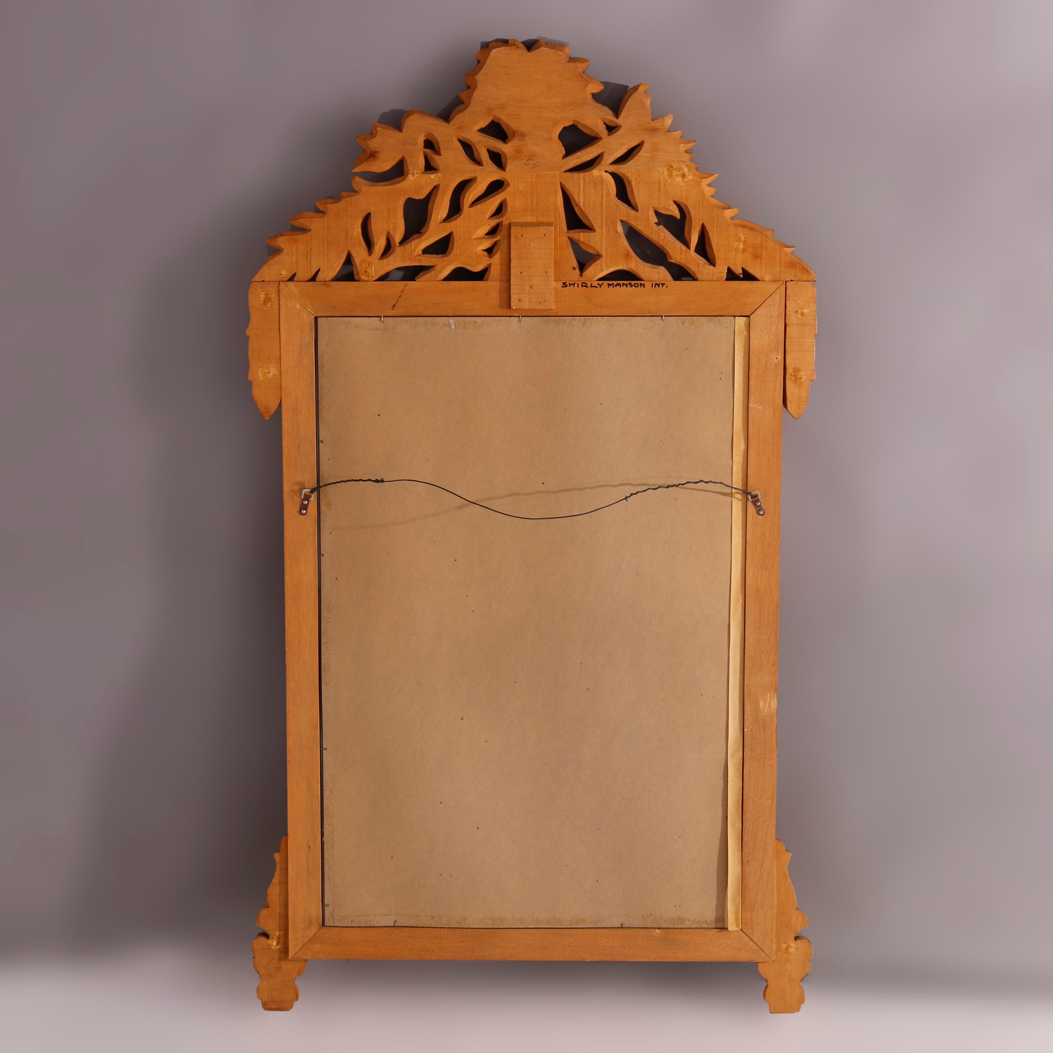 Italian Carved Hardwood Wall Mirror 20th C For Sale 9
