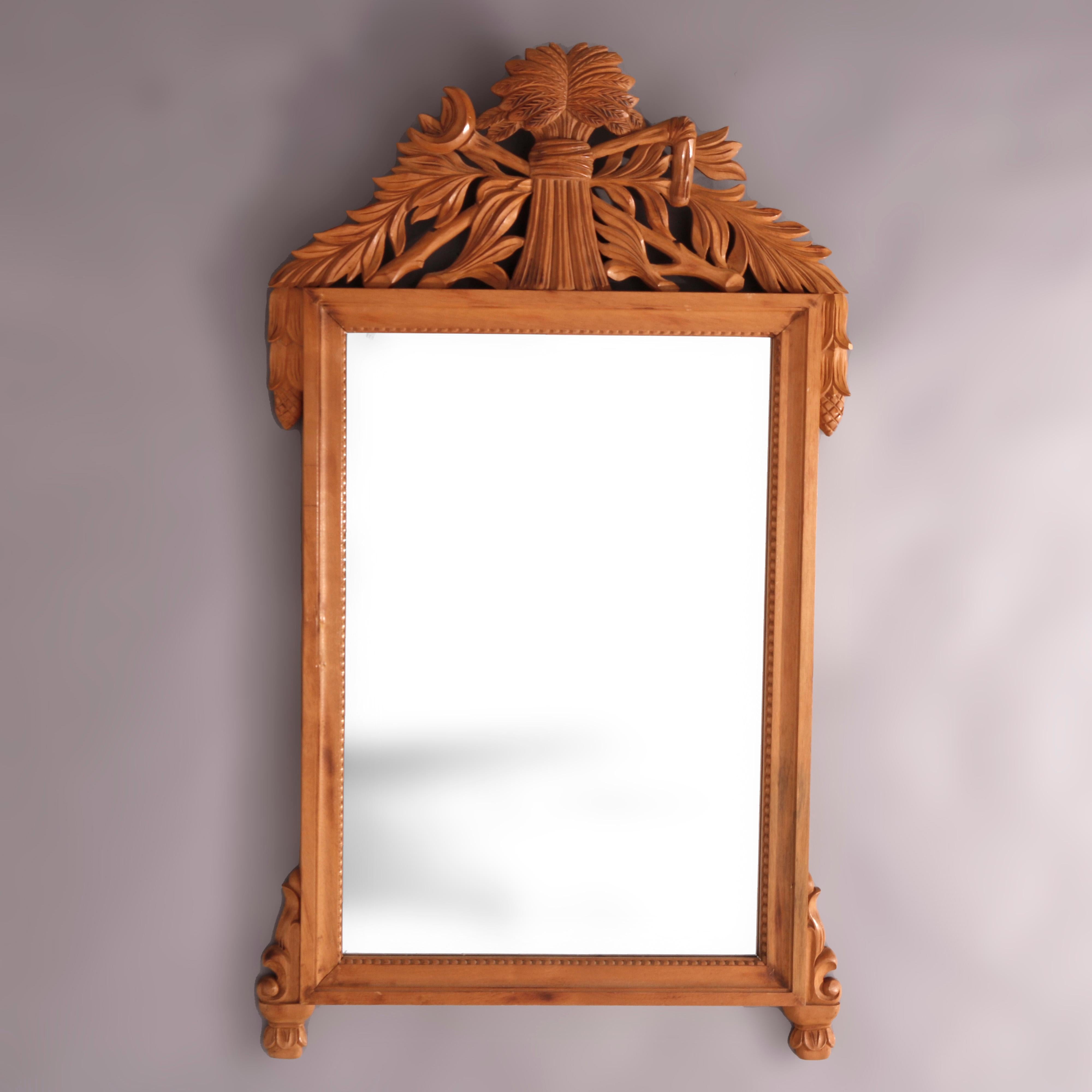 Italian Carved Hardwood Wall Mirror 20th C For Sale 14