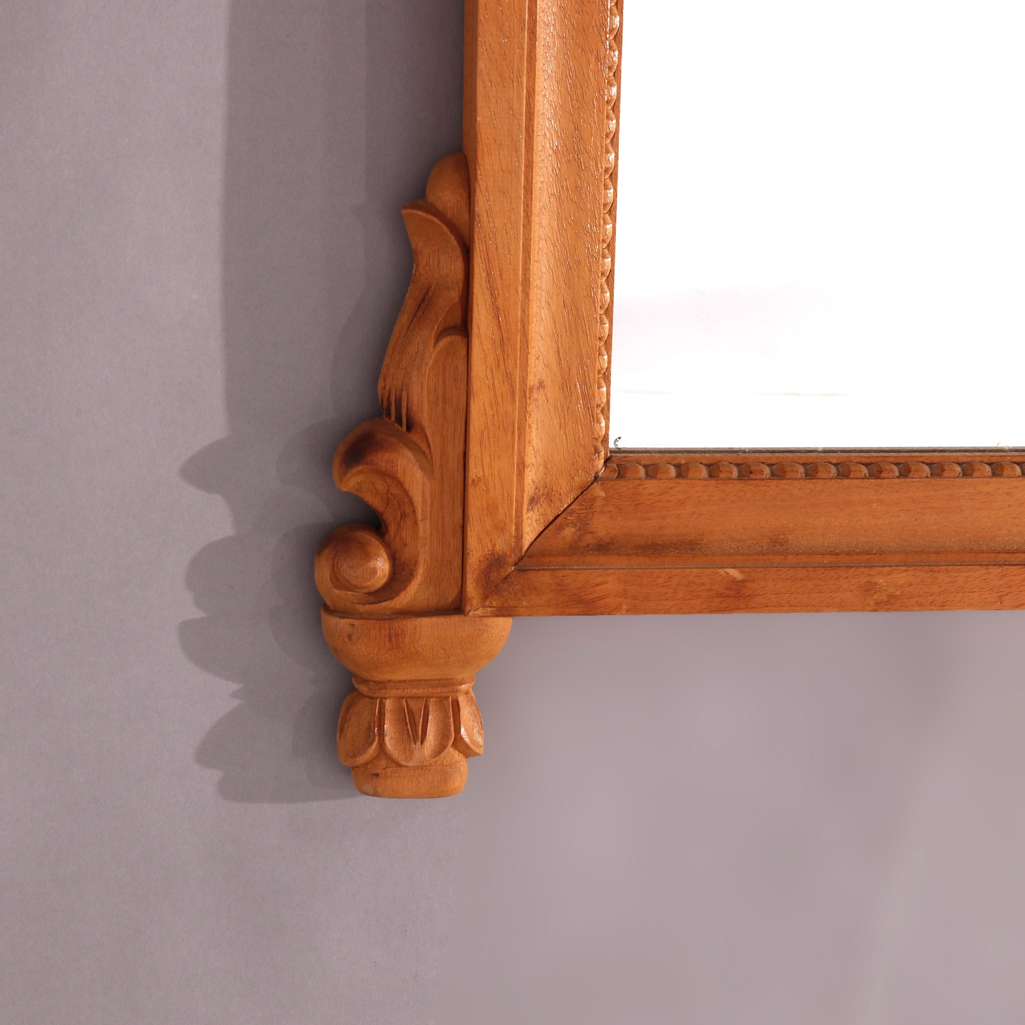 Italian Carved Hardwood Wall Mirror 20th C For Sale 1