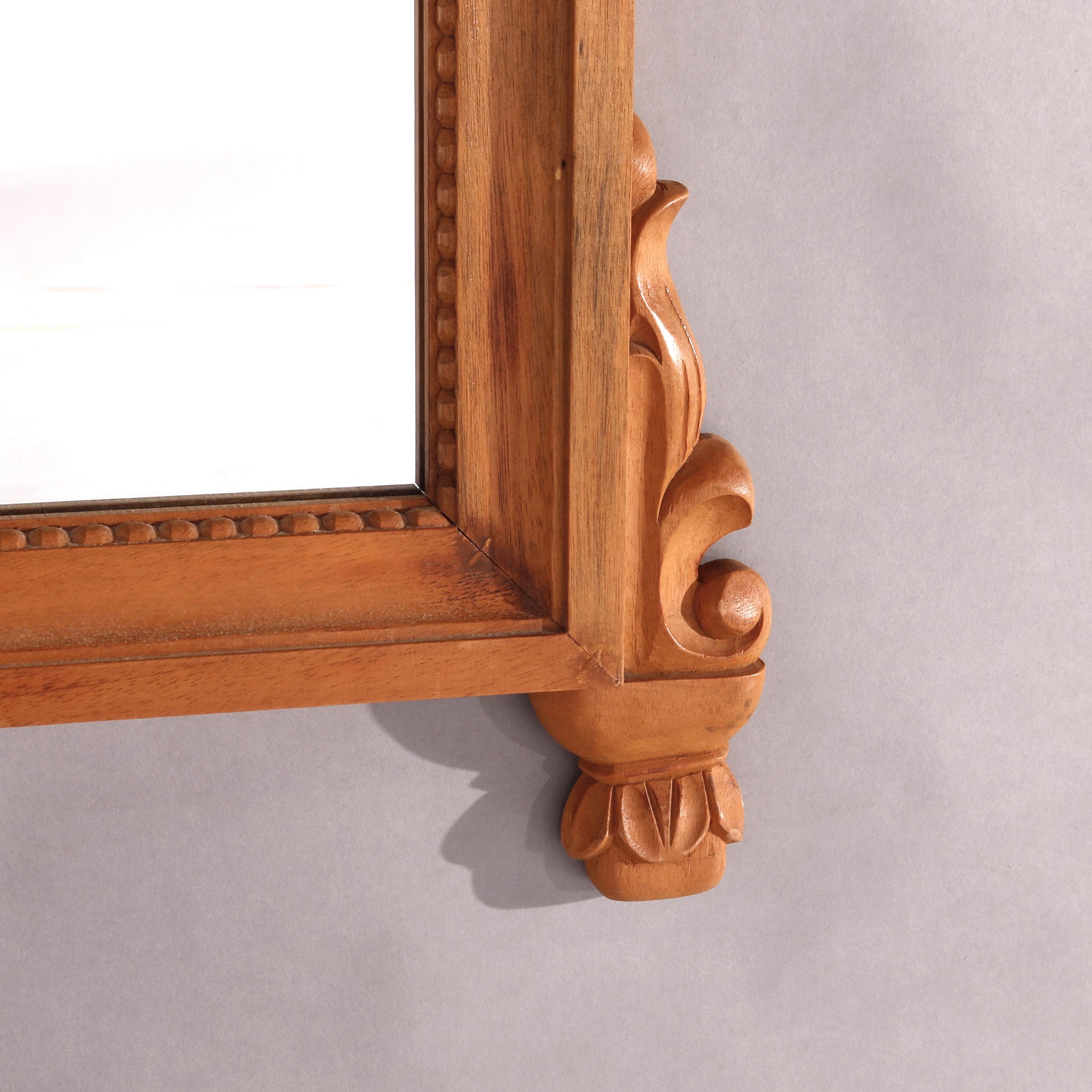 Italian Carved Hardwood Wall Mirror 20th C For Sale 2