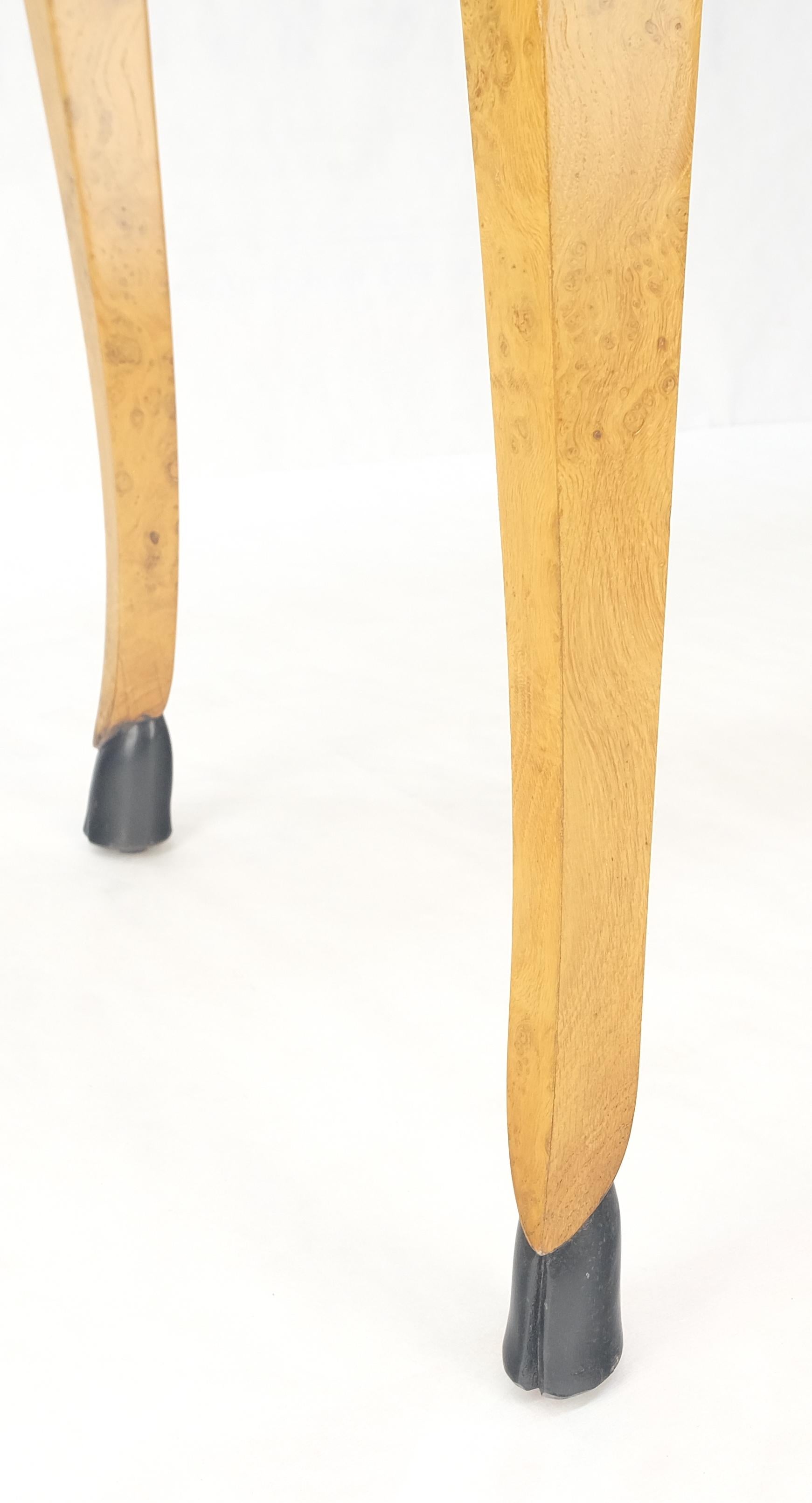 Italienisch geschnitzt Huf Füße Licht Blond Wurzelholz Eine Schublade Schreibtisch Galerie Intarsien  im Angebot 2
