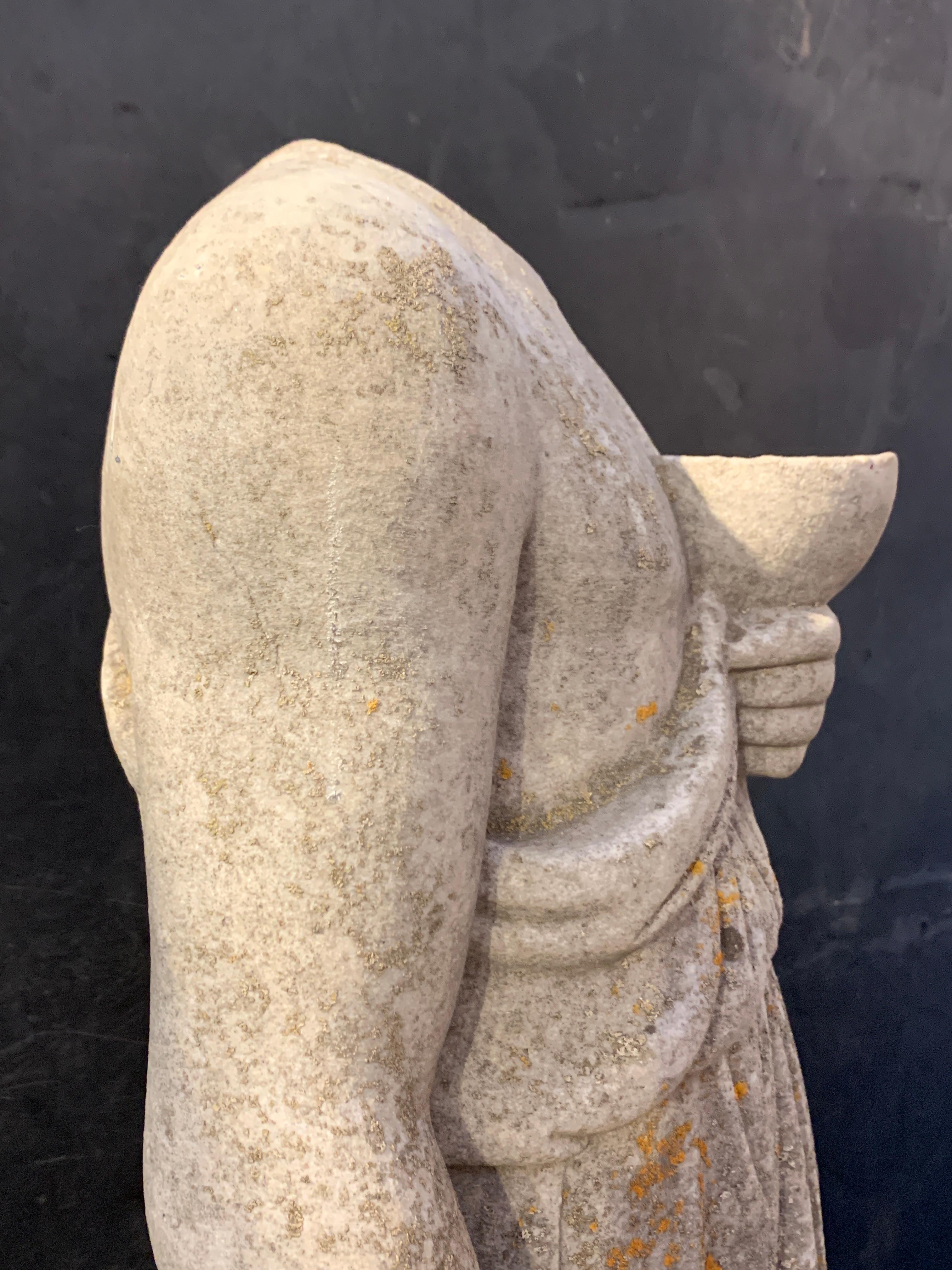 Italian Carved Limestone Garden Figure of Bacchus, Mid 20th Century, Italy 6